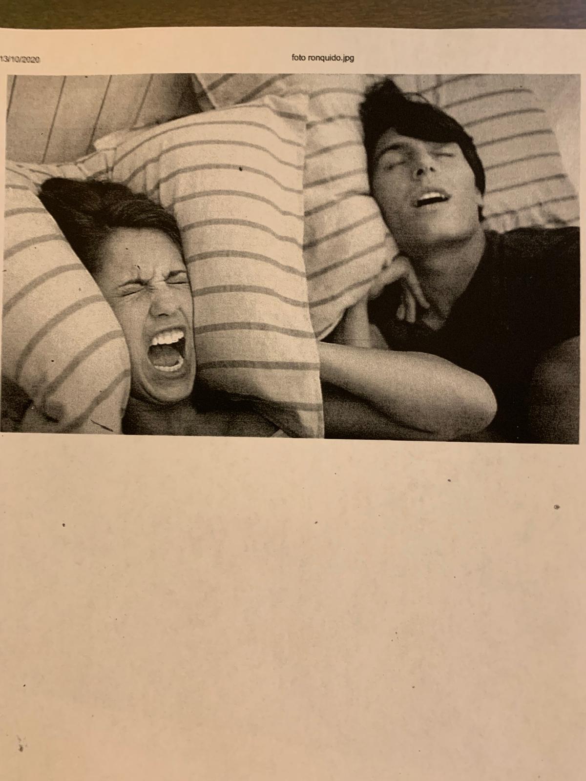 El ronquido que lleva después a la apnea del sueño y afecta al cerebro y al corazón.///snoring that later leads to sleep apnea and affects the brain and heart.